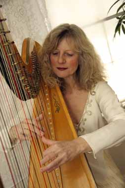 Rebecca with harp