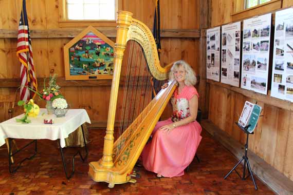 Rebecca with harp