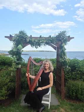 Rebecca with harp